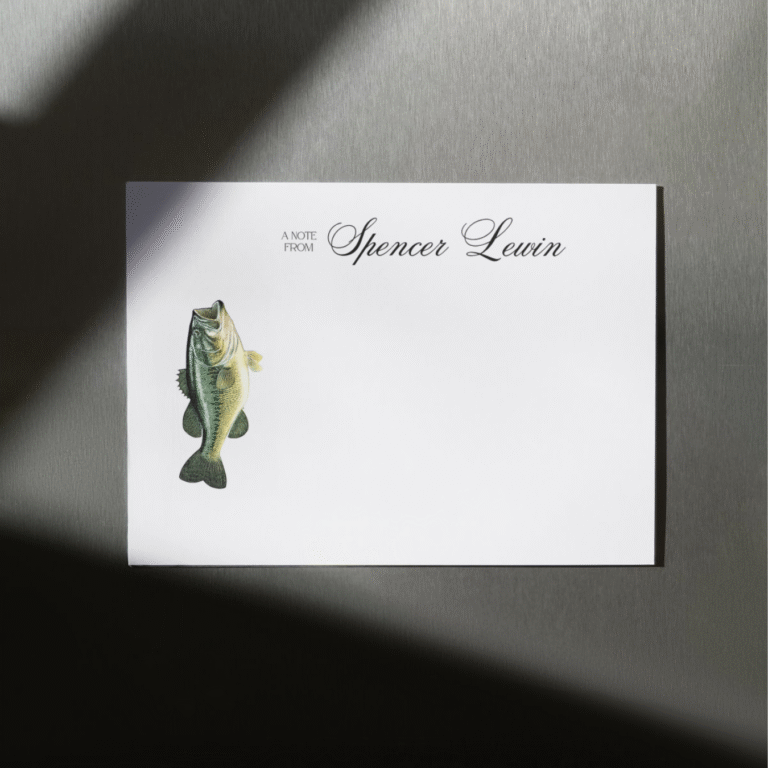 Wide mouthed bass card